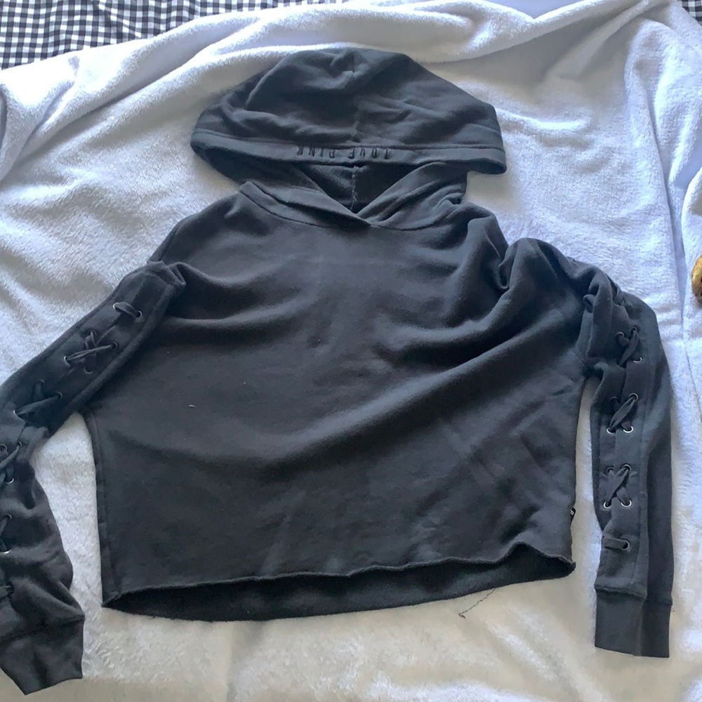 Pink cropped hoodie